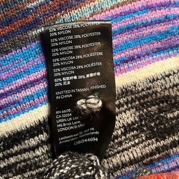 Anthropologie Turtleneck Colorblock Knit Indie Tunic Top Sweater Size M - Picture 11 of 13